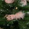 Northlight Sequin Clip On Bird  with Feather Tail Christmas Ornament - 4" - Gold and Pink - image 3 of 4