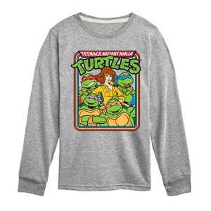 Boys' - Teenage Mutant Ninja Turtles - Retro Group April Long Sleeve Graphic T-Shirt - 1 of 4