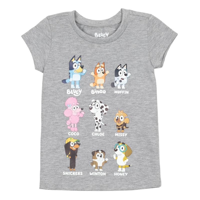 Bluey Bingo Girls 3 Pack Graphic T-Shirts Little Kid to Big Kid, 3 of 7