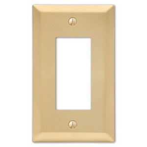 Amerelle Century Satin Brass Brass 1 gang Stamped Steel Rocker Wall Plate 1 pk - 1 of 1