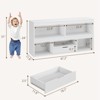 Toy Storage Organizer with 5 Cubes and Drawer, Wooden Kids Bookshelf and Playhouse Cabinet, Toy Shelves for Playroom, Classroom, Nursery, Kids Room - 3 of 4