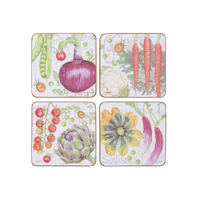 C&F Home Vegetable Garden Coaster Set of 4