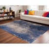 Blue and Gray Abstract Non Skid Area Rug - 2 of 4