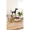 Handcrafted Recycled Metal Dogs – 12.5" Tall Eco Art Set of 4 by Kalalou - 3 of 3