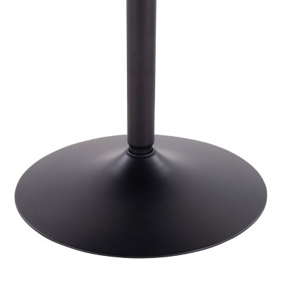 36" Dakota Black Distressed Wood & Metal Round Dining Table