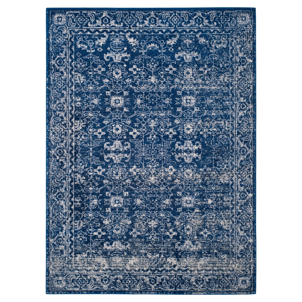 6'7inx9' Asteria Evoke Rug Navy/Ivory - Safavieh