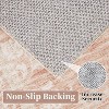 Washable Modern Floral Bordered Rug, Low-Pile Non-Slip Indoor Carpet, Stain-Resistant Floor Cover for Living Room, Bedroom, Dining, Office - 4 of 4