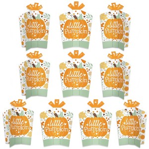 Big Dot of Happiness Little Pumpkin - Table Decorations - Fall Birthday Party or Baby Shower Fold and Flare Centerpieces - 10 Count - 1 of 4