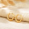 Cubic Zirconia Huggie Earrings 14k Gold Plated Tiny Earrings Small Huggie Hoop Earrings Simple Lightweight Hoops Gift for Women - 3 of 4