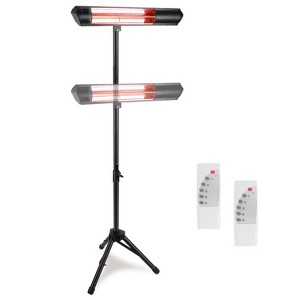 Angel Sar 1500W Infrared Heater, IP65 Waterproof Indoor Outdoor Heater with Adjustable Tripod, Remote & Timer - 1 of 4