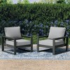 WestinTrends Montara Outdoor Modern HDPE Patio Club Chair with Waterproof Deep Seat Cushions (Set of 2) - 2 of 4
