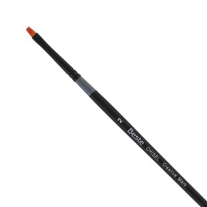 Creative Mark Beste Golden Taklon Chisel #1 Artist Brush, Professional Watercolor Brushes, For Acrylic Painting, Short Handle, Sharp Edges, Hand-Tied - 1 of 4