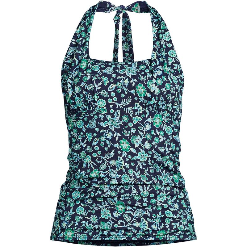 Lands' End Women's Chlorine Resistant Square Neck Halter Tankini Swimsuit Top, 3 of 5