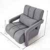 NicBex Modern Upholstered Accent Chair,Linen Arm Chair with Pillow,Lounge Chair for Bedroom,Reading Room - 3 of 4