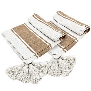 Kumasinova 50x60" Cotton Throw Blanket Set of 2,Decorative Fringe Blankets for Home Decor,Fall Throw Blanket for Couch&Bed - 1 of 4
