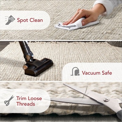 Handwoven Off-White Chunky Jute 2' 6" x 6' Runner Rug