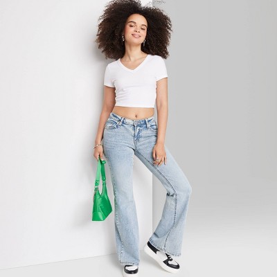 Women's High-rise 90's Relaxed Slashed Straight Jeans - Wild Fable™ Light  Wash : Target