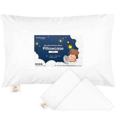 KeaBabies Toddler Pillowcase for 14X20 Pillow, Organic Toddler Pillow Case, Travel Pillow Case Cover