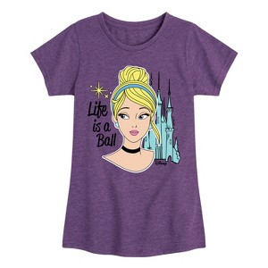 Girls' - Disney - Life Is A Ball Fitted Short Sleeve Graphic T-Shirt - 1 of 4
