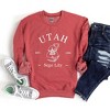Simply Sage Market Women's Graphic Sweatshirt Embroidered Utah Sego Flower - 3 of 4