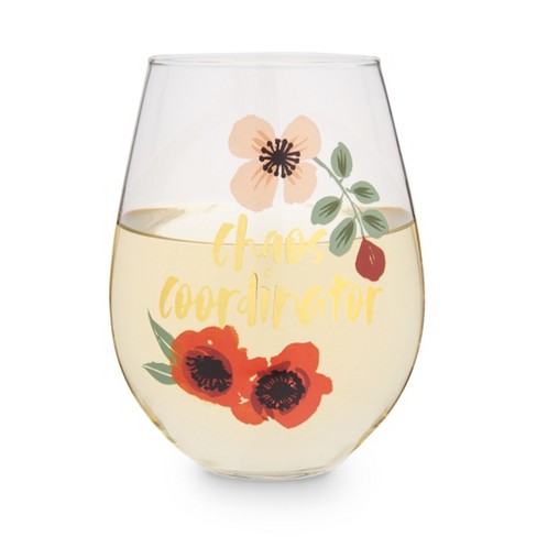 Blush Chaos Coordinator Large Stemless Wine Glass, Holds 1 Full Bottle Of  Red Or White Wine, Glassware Gift, 30 Oz, Set Of 1, Clear : Target