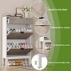 Shoe cabinet with 2 flip-top drawers, narrow metal-legged entryway shoe cabinet, hidden shoe rack storage cabinet, suitable for entryways. - 4 of 4