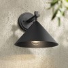 John Timberland Apex 9 3/4" High Modern Outdoor Wall Light Fixture Mount Porch House Exterior Dark Sky Weatherproof Textured Black Finish Metal - 2 of 4