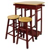 Breakfast Cart with Drop Leaf Table & Stool Set - Flora Home - 2 of 4