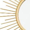 Attop 3-Pack Gold Sunburst Wall Mirrors 12 Inch Decorative Hanging Mirrors with Flower Design for Living Room Bedroom Entryway - 2 of 4