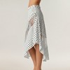 Anna-Kaci Women's Polka Dot and Lace Patchwork Midi Skirt with Asymmetrical Layered Panels and Soft Flowing Drape - 3 of 4
