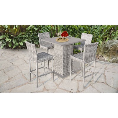 Fairmont 5pc Patio Dining Set - Gray - TK Classics