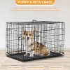FDW Dog Crates for Large Dogs Folding Mental Wire Crates Dog Kennels Pet Dog Cage Crate with Double-Door Removable Tray and Handle - 4 of 4