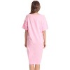 Just Love Womens Nightgown - Short Sleeve Henley Oversized Sleepwear Gown - 3 of 3