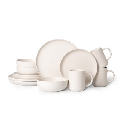 Syemin Dining Bowls 3 Person Stoneware Dinnerware Set Microwave Dishwasher Safe Chip-Resistant Matte Glaze Stackable Storage, White, 10"*10"*2.4"