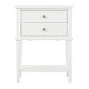 HomeStock White Nightstand 28x22x16 Contemporary Bedside Table with Open Shelf Storage, Sleek Modern Accent for Bedroom or Office - 3 of 4