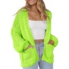 Clearlove Women's Cardigan Soft Pocketed Long Sleeves Casual Knitted Open Front Cardigans Lightweight Sweaters - 2 of 4