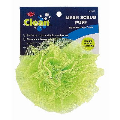 Ritz Clean Polyester Long Lasting Mesh No Scratch Scrub Puff 4.5"