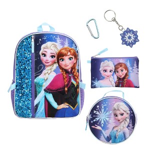 Disney's Frozen Elsa & Anna 16 5-Piece Backpack & Lunchbox Set - 1 of 4