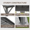 GDFStudio Spencer Patio Wall Mounted Galvanized Steel Pergola with Upgraded Drainage System - 4 of 4