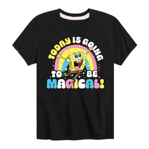 Boys' - SpongeBob SquarePants - Today Is Going To Be Magical Short Sleeve Graphic T-Shirt - 1 of 4