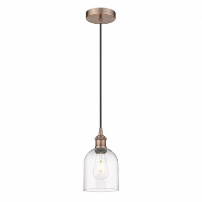 Bella - 1 Light Cord Hung Mini Pendant In Industrial Style-9.5 Inches Tall and 5.5 Inches Wide