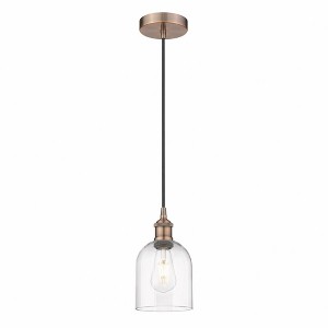 Bella - 1 Light Cord Hung Mini Pendant In Industrial Style-9.5 Inches Tall and 5.5 Inches Wide - 1 of 1