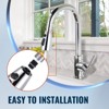 WOWOW 1/2 in. Kitchen Faucets Head with 3-Spray Modes with 9 Adapters for Kitchen Sink Faucet in Brushed Nickel - 2 of 4