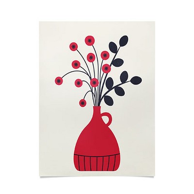 Alisa Galitsyna Red Vase 18" x 24" Unframed Poster - Society6