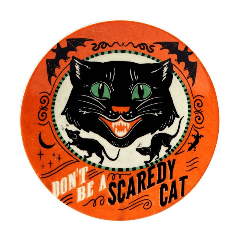 6&#34; Earthenware Scaredy Cat Canape Plates - Certified International, 6 of 8