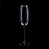 Slickblue Handcrafted Gold Rim Champagne Flutes - 8 oz Set of 6 - 2 of 4