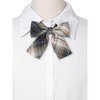 INSPIRE CHIC Women's Pre-tied Plaid Adjustable Elastic Band Casual Bow Ties - 4 of 4