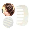 Unique Bargains Anti-Static Pocket Size Wide Tooth for Thick Curly Hair Detangling Comb 1 Pc - 2 of 4
