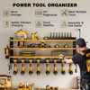 Hausource 4-Tier Power Tools Organizer Wall Mount Utility Storage Shelves, 8 Drill Holder, Red/Black/Yellow - 2 of 4