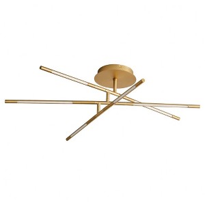 Oxygen Lighting Palillos 6 - Light Flush Mount in  Aged Brass - 1 of 3